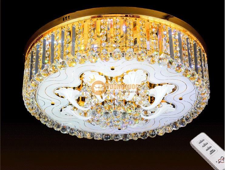 Đèn ốp trần pha lê họa tiết tinh xảo CM251-2